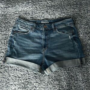 Denim mom shorts